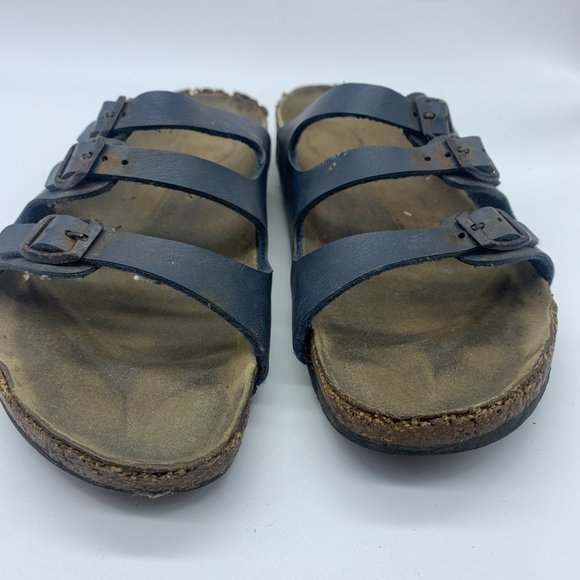 Birkenstock Florida Women's Blue Leather Sandals 40 - Picture 2 of 8